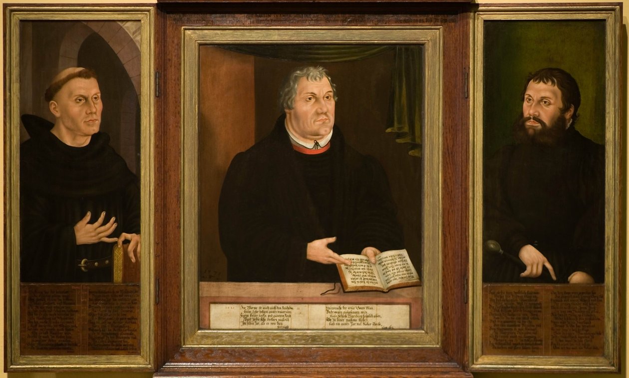 Der Luther-Schrein, Triptychon, 1572 von Veit Thiem