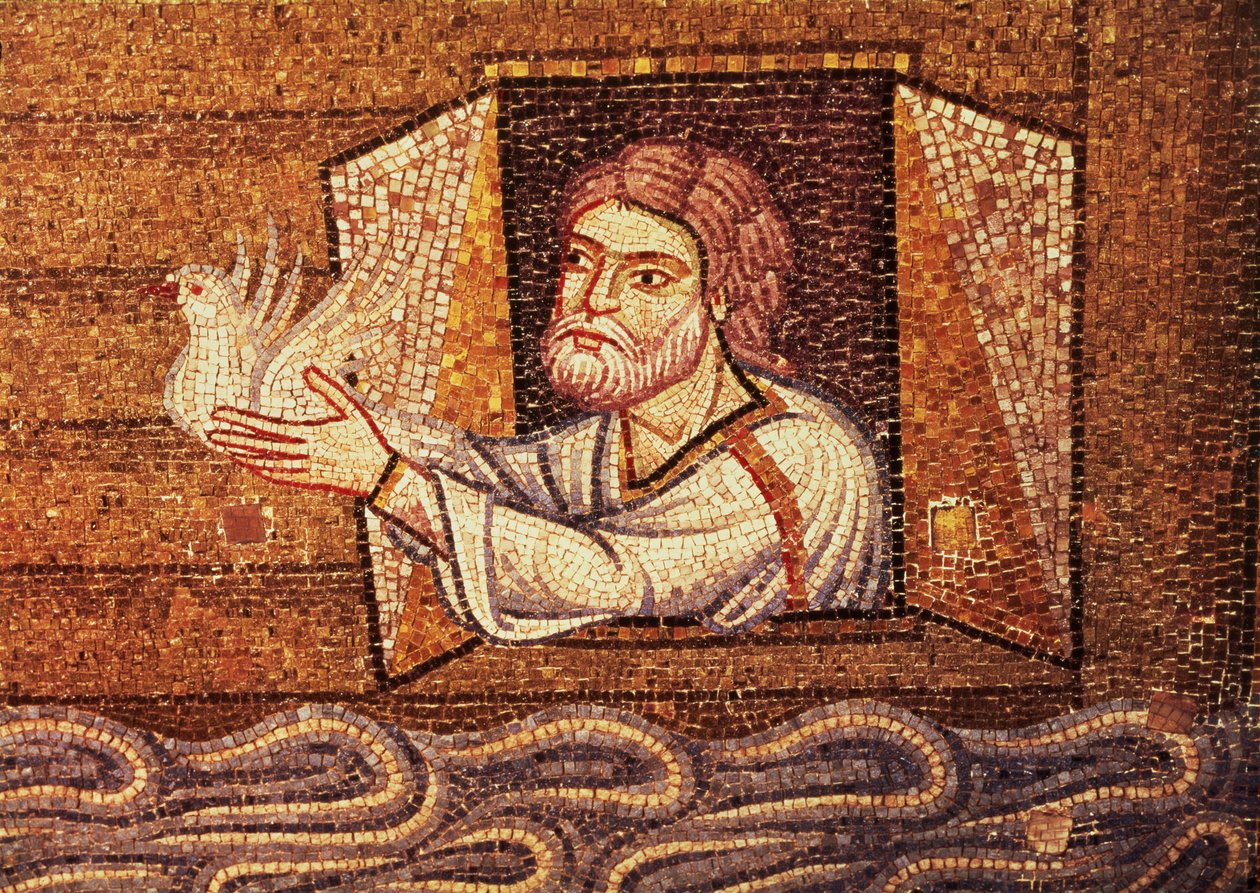 Die Sintflut, aus dem Atrium, (Detail) von Byzantine School