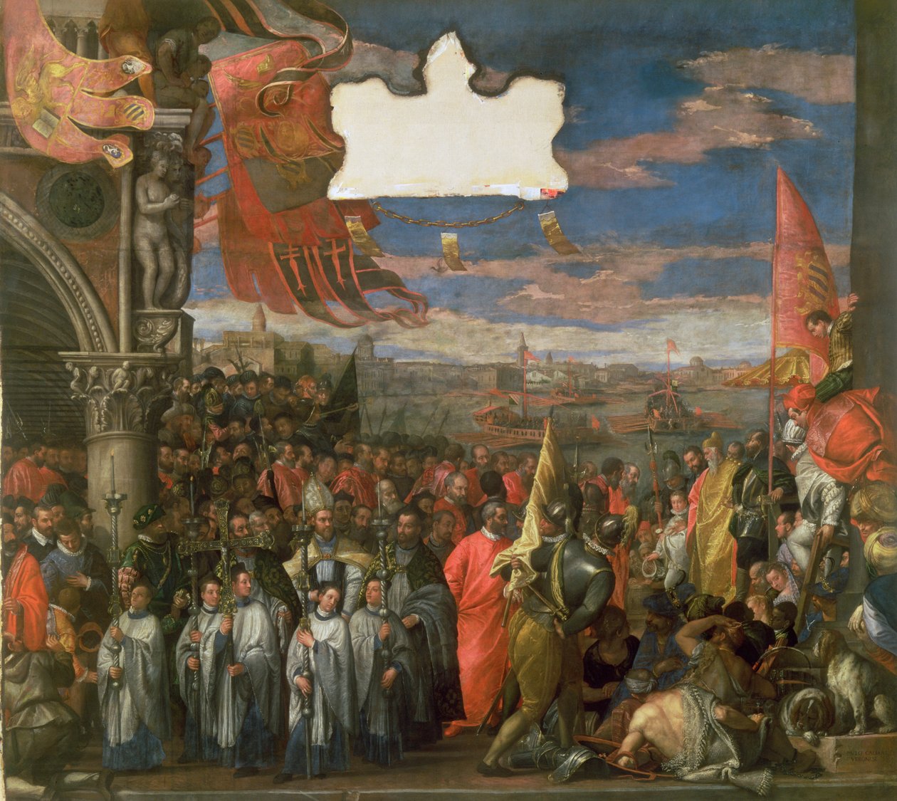 Der Doge Andrea Contarini kehrt siegreich aus Chioggia zurück von Paolo Veronese
