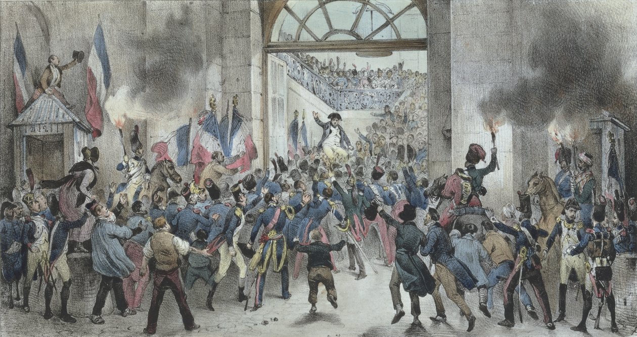 Die Ankunft Napoleons (1769-1821) in den Tuilerien am 20. März 1815 von Victor Adam