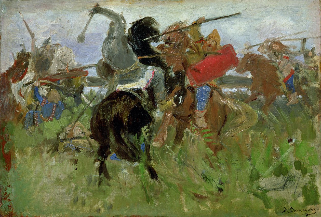 Schlacht zwischen den Skythen und den Slawen, 1879 von Victor Mikhailovich Vasnetsov