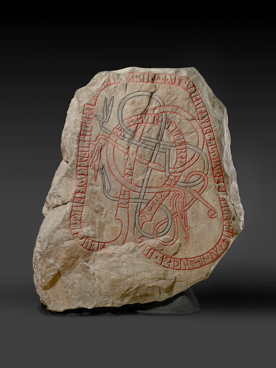 Runenstein mit roter Inschrift, ca. 787-1100 von Viking