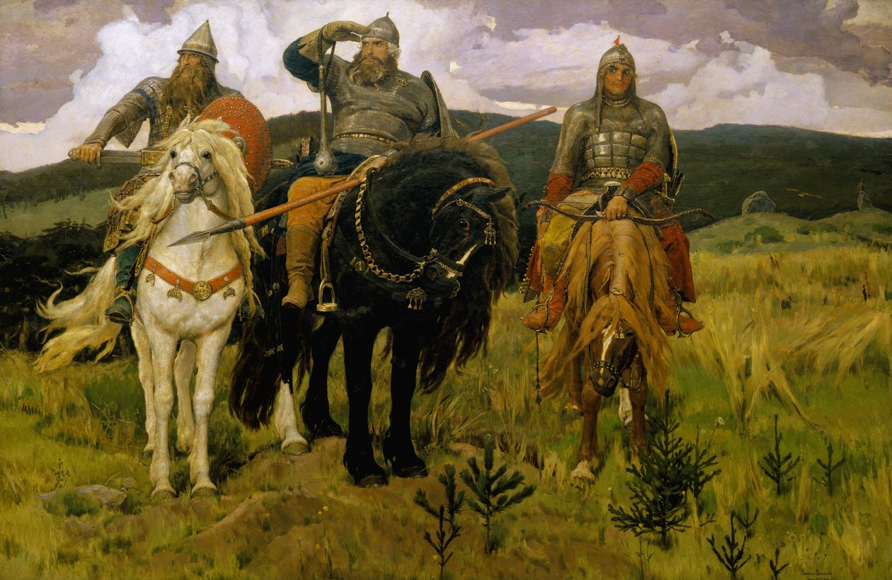 Helden (Bogatyri) von Viktor Mikhaylovich Vasnetsov