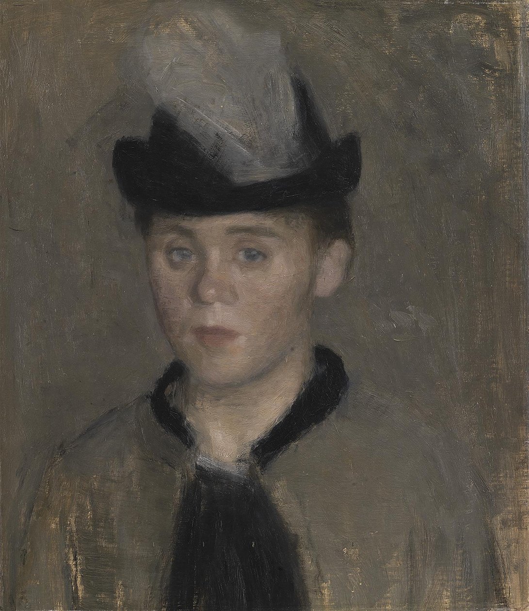 Ida Ilsted, die Verlobte des Künstlers. Skizze von Vilhelm Hammershøi