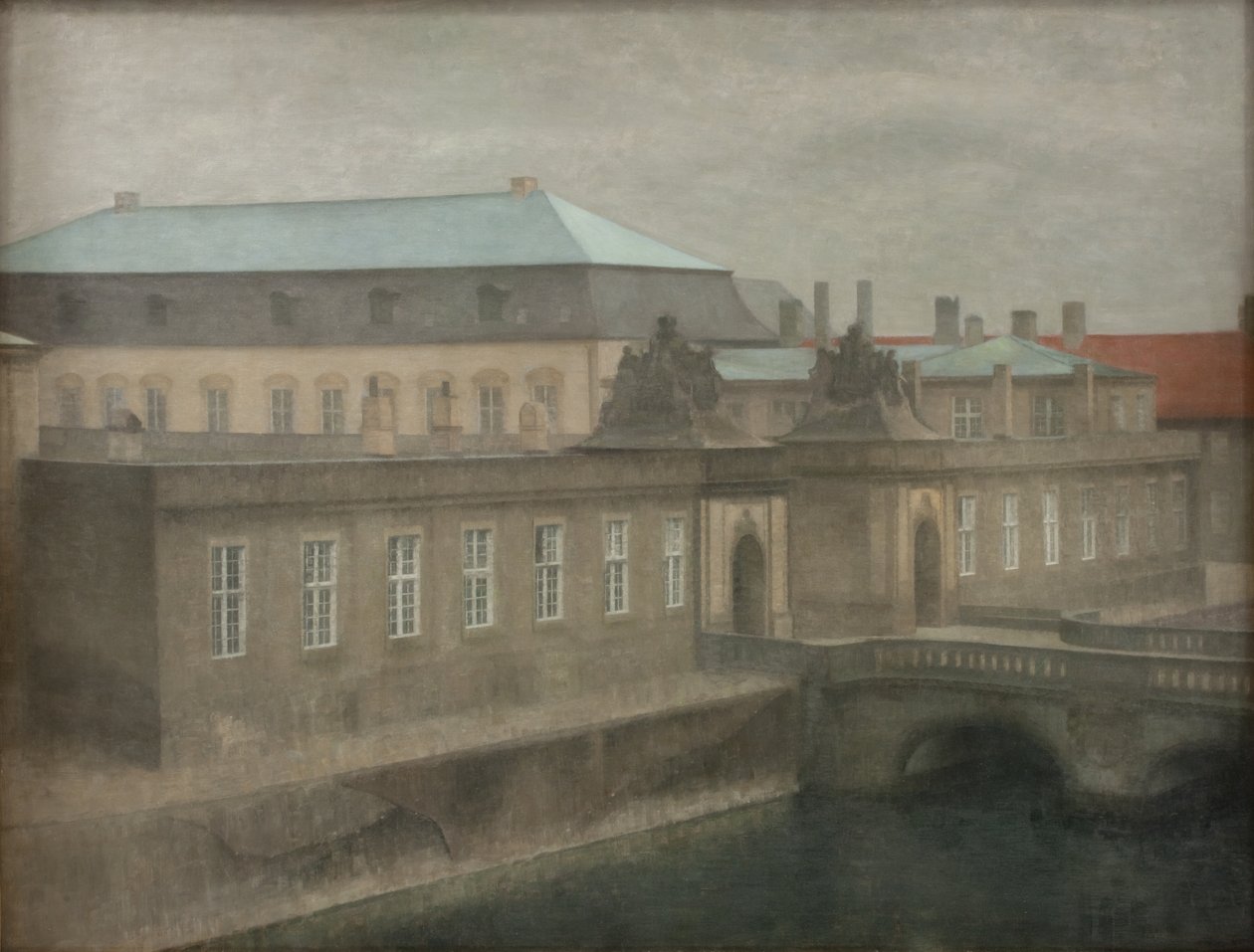 Ansicht des Christiansborg Palastes. Spätherbst von Vilhelm Hammershøi