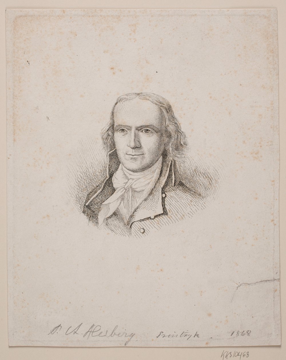 Porträt von P. A. Heiberg von Vilhelm Kyhn