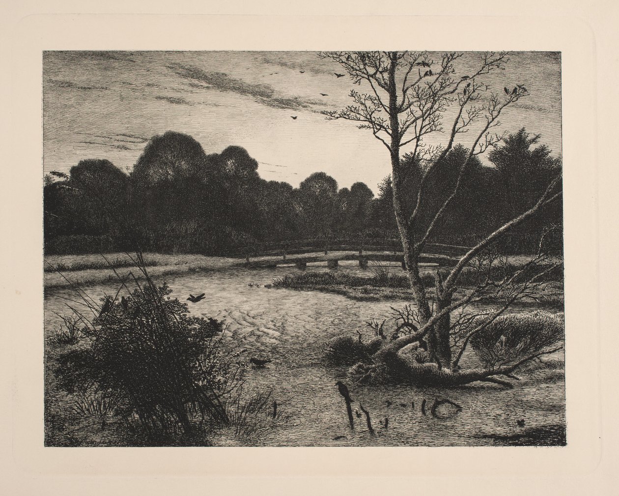 Sonnenuntergang im Wald von Vilhelm Kyhn