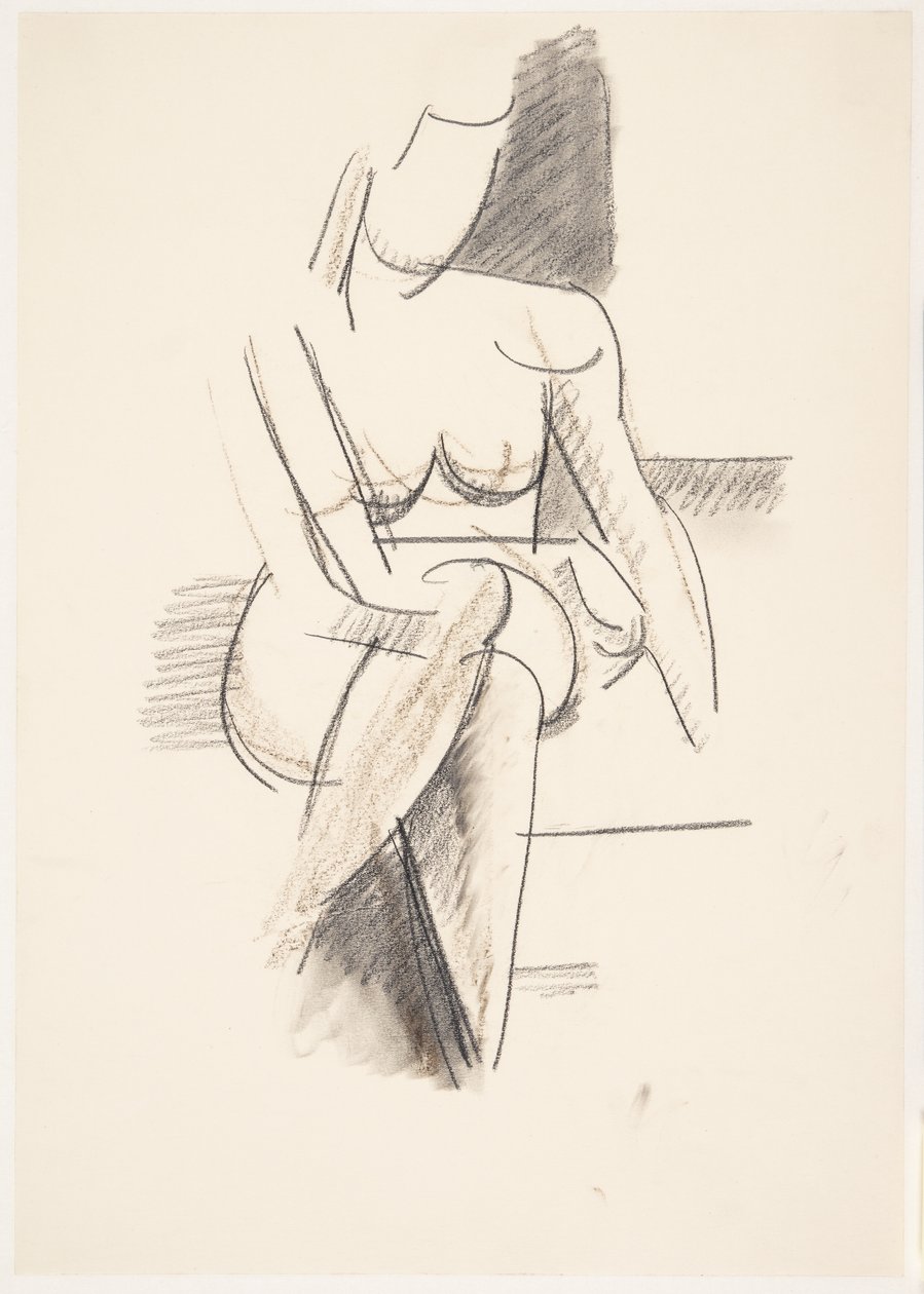 Sitzendes weibliches Modell, von vorne gesehen von Vilhelm Lundstrøm