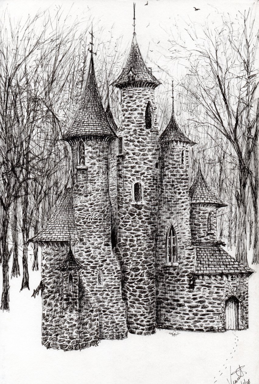 Torhaus des Schlosses im Wald von Findhorn, 2006 von Vincent Alexander Booth