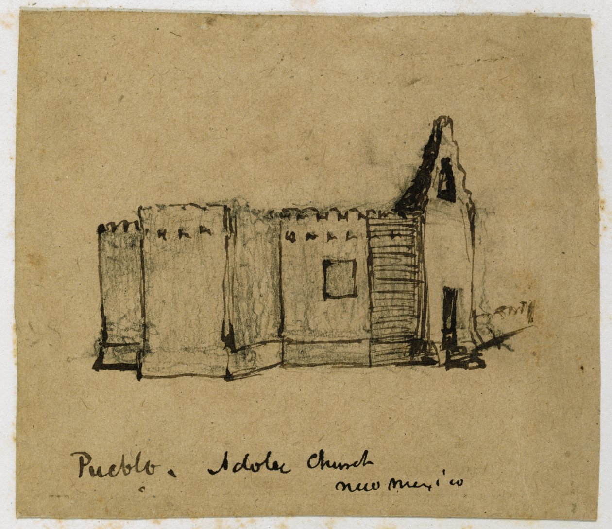 Pueblo, Adobe Kirche, New Mexico, 1869-71 von Vincent Colyer