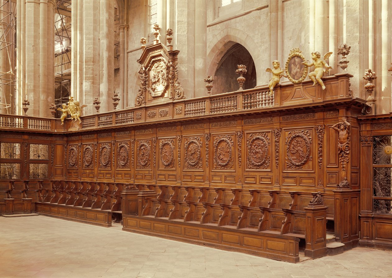 Chorgestühle mit Medaillons, die das Leben des St. Dominikus darstellen, 1681-92 von Vincent Funel