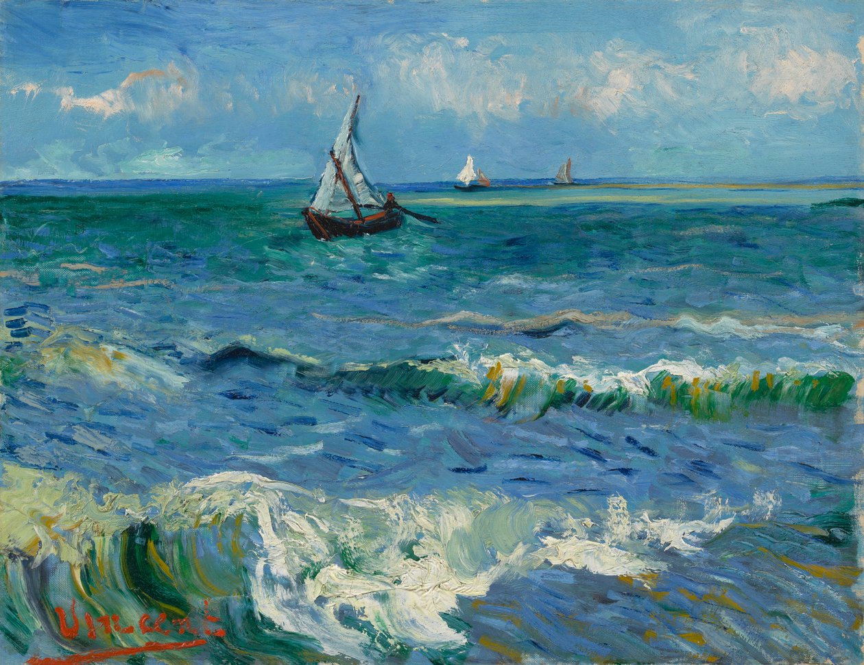 Meereslandschaft bei Les Saintes-Maries-de-la-Mer von Vincent van Gogh