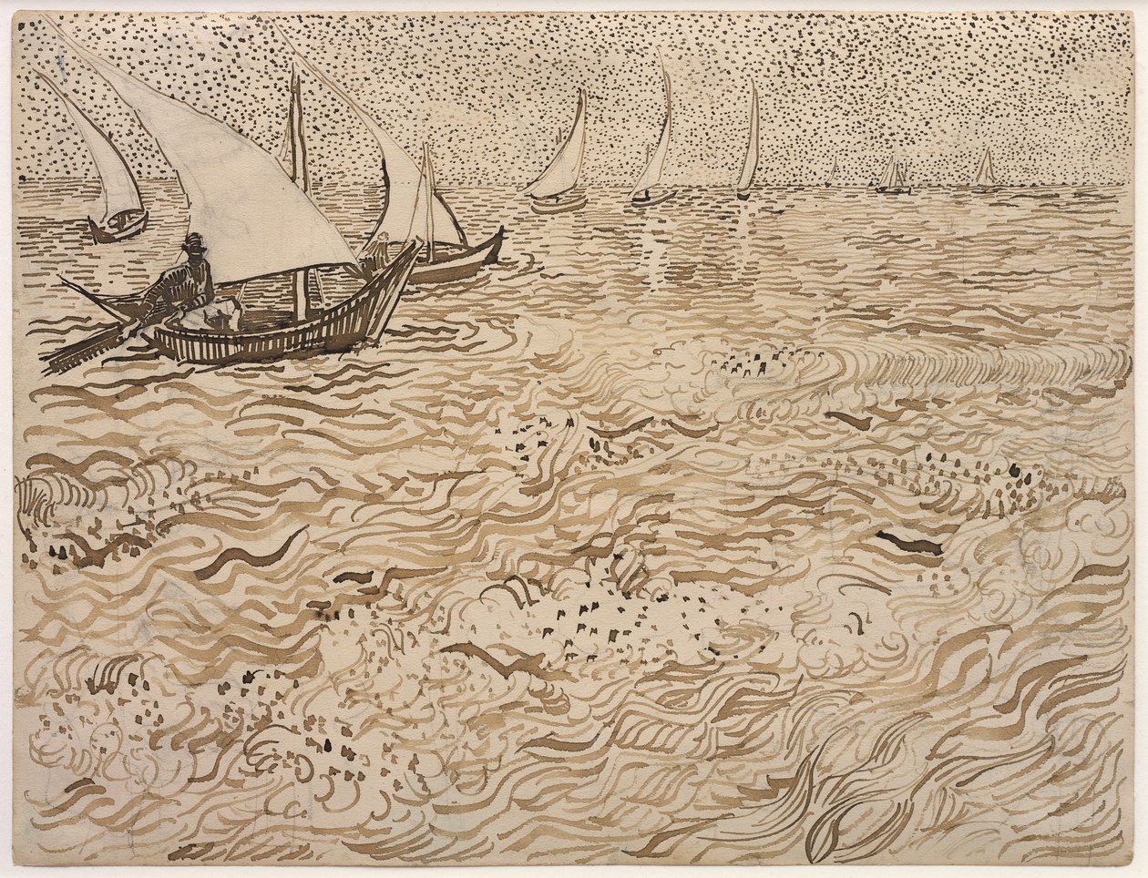 Boote in Saintes-Maries von Vincent van Gogh