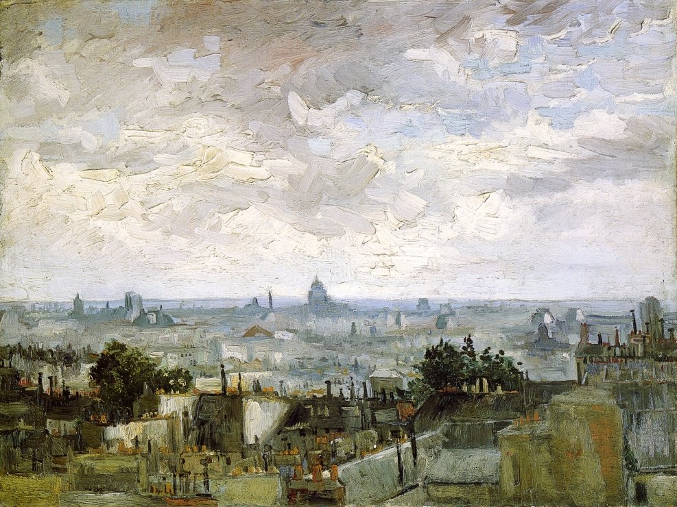 Die Dächer von Paris von Vincent van Gogh