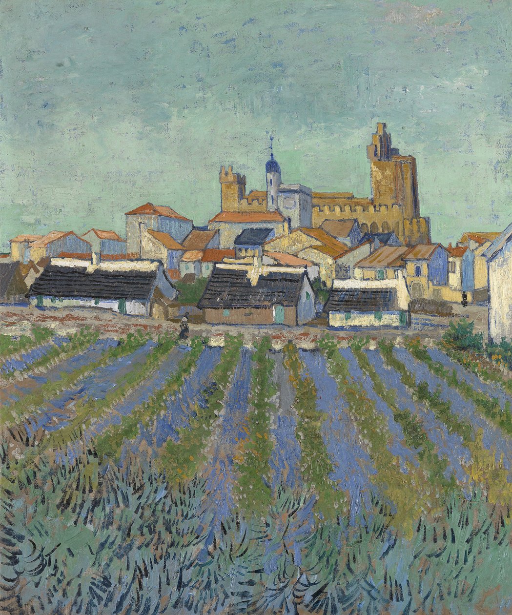 Ansicht von Saintes-Maries-de-la-Mer, 1888 von Vincent van Gogh