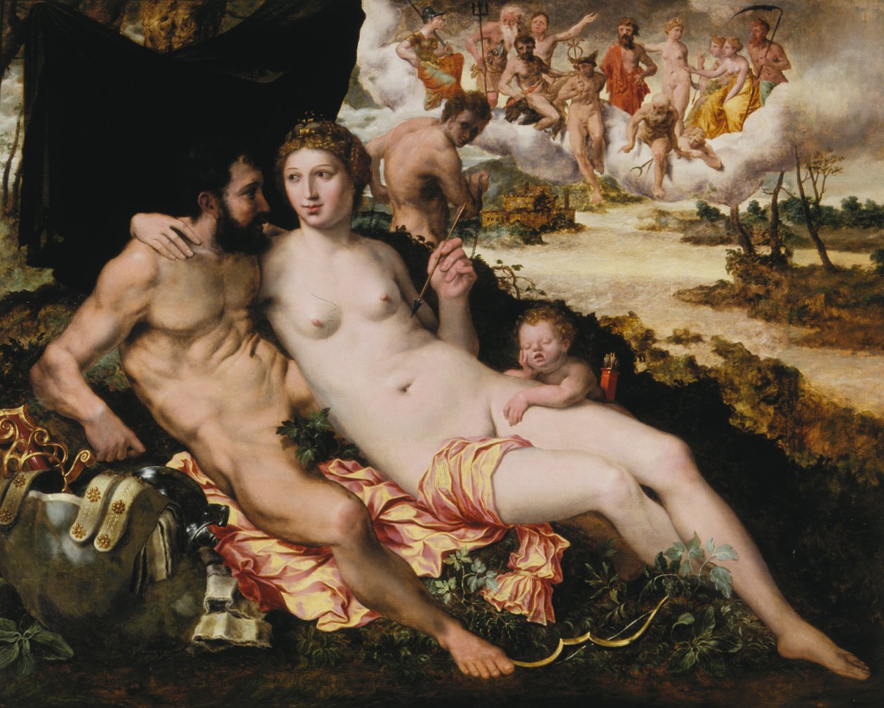 Mars und Venus, Mitte des 16. Jahrhunderts von Vincent Sellaer