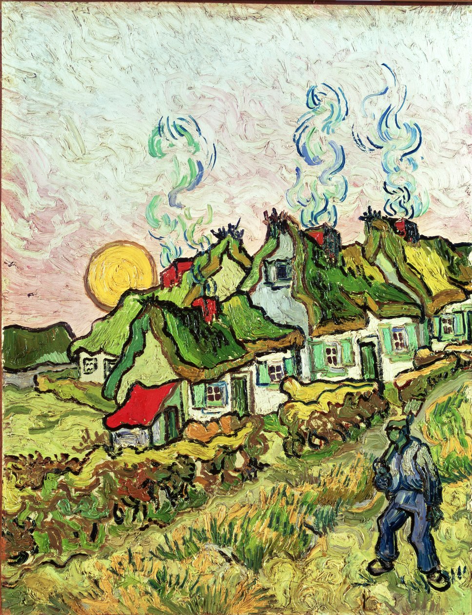 Haus und Figur von Vincent van Gogh