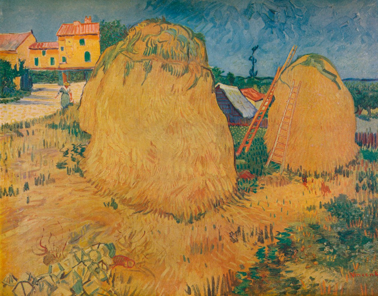 Die Mühlen in der Provence, 1888 von Vincent van Gogh