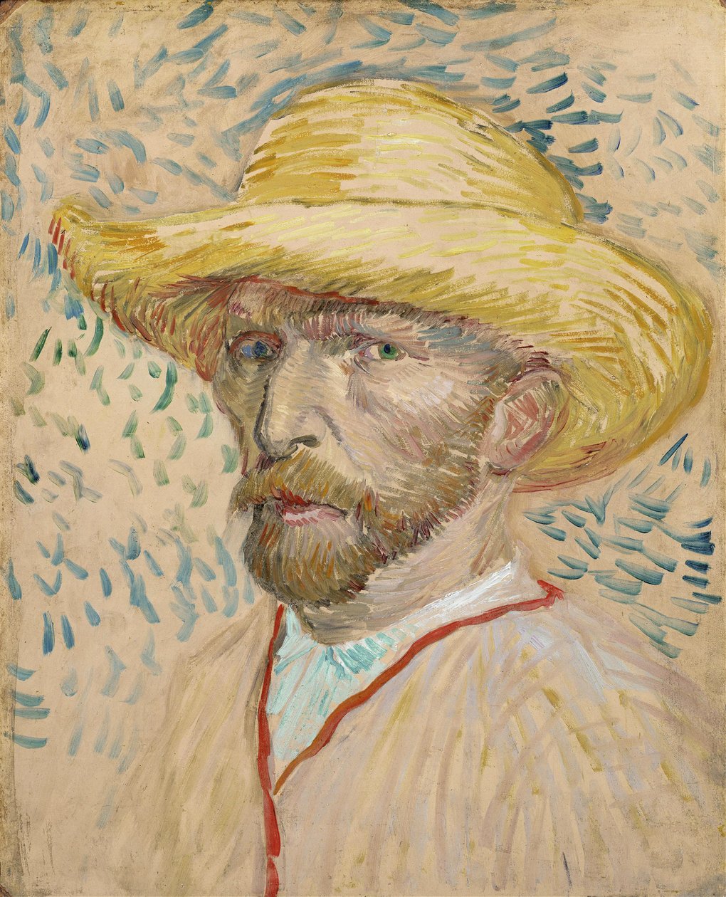 Selbstporträt mit Strohhut von Vincent van Gogh