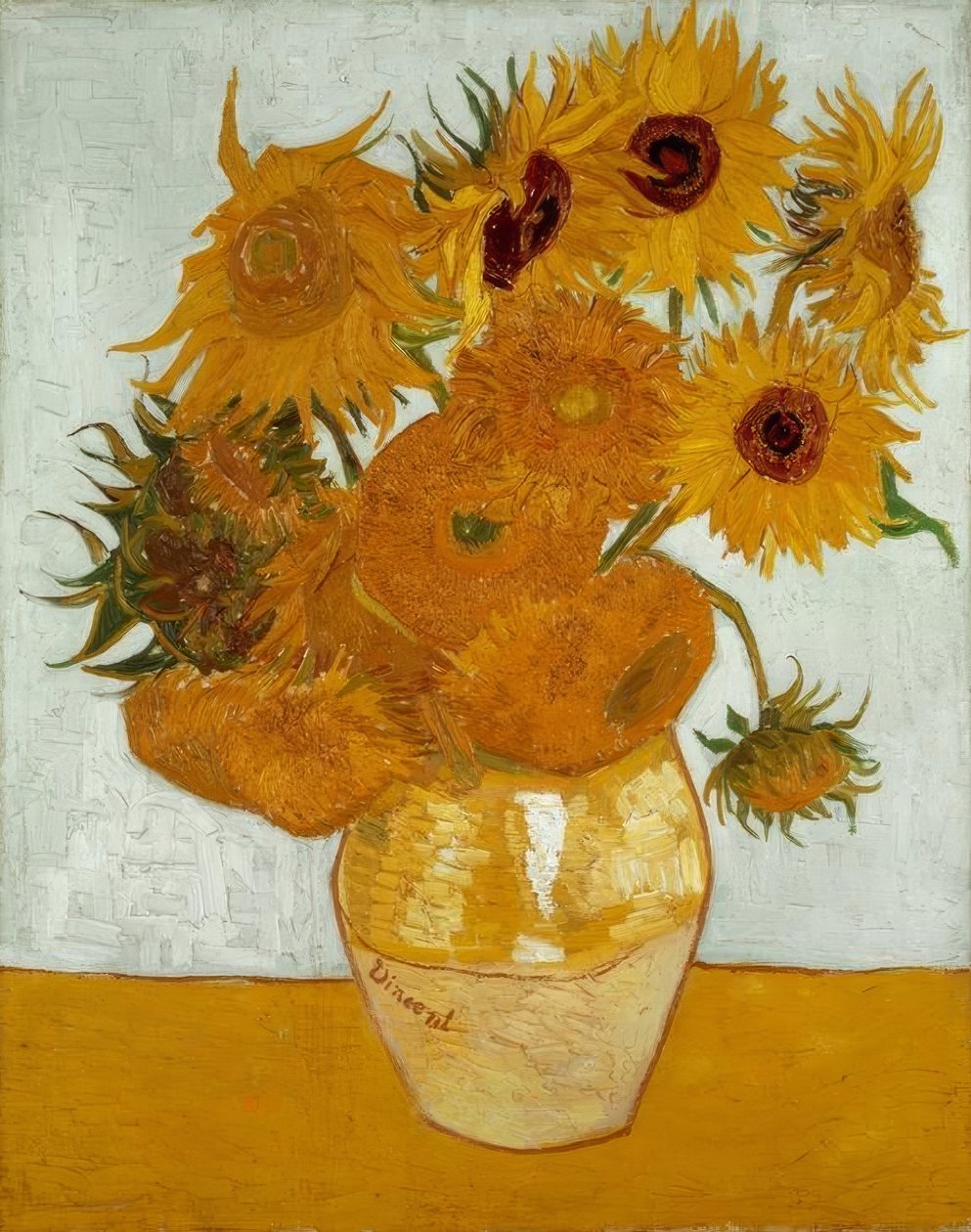 Vase mit Sonnenblumen von Vincent van Gogh