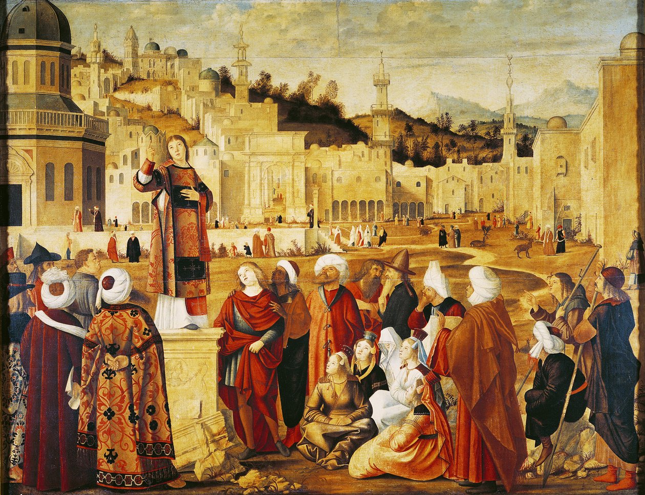 St. Stephan predigt von Vittore Carpaccio
