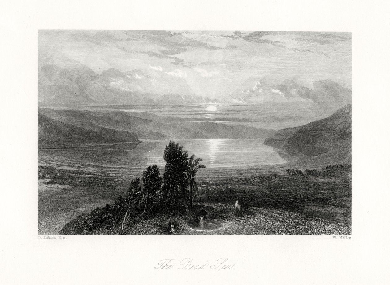 Das Tote Meer, 19. Jahrhundert von W. Miller