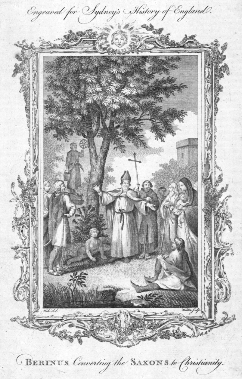 Berinus bekehrt die Sachsen zum Christentum von Walker
