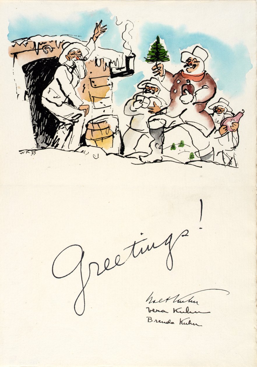 Weihnachtsgrüße 1933 von Walt Kuhn