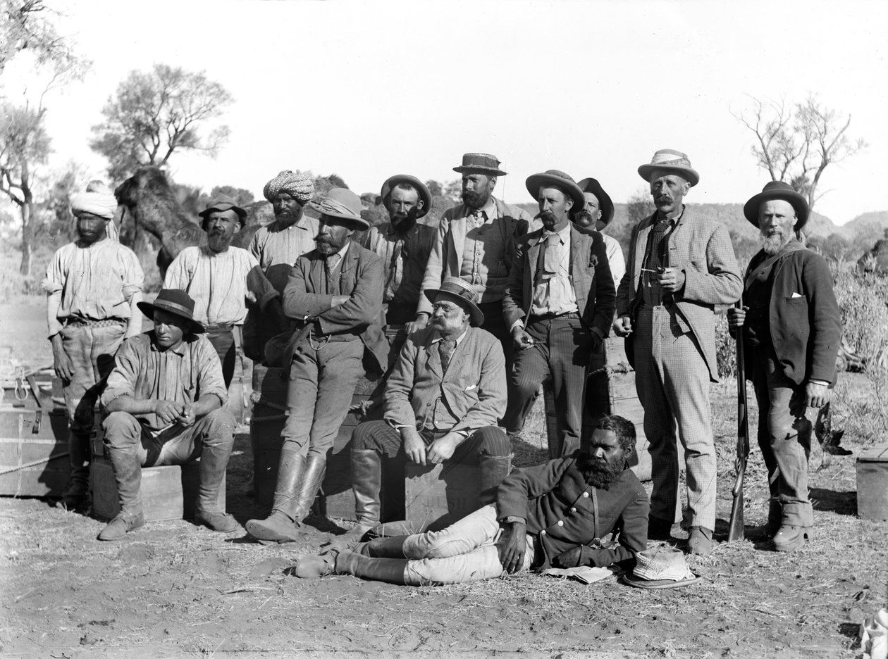 Mitglieder der Horn-Expedition, Alice Springs, Zentralaustralien, 1894 von Walter Baldwin Spencer