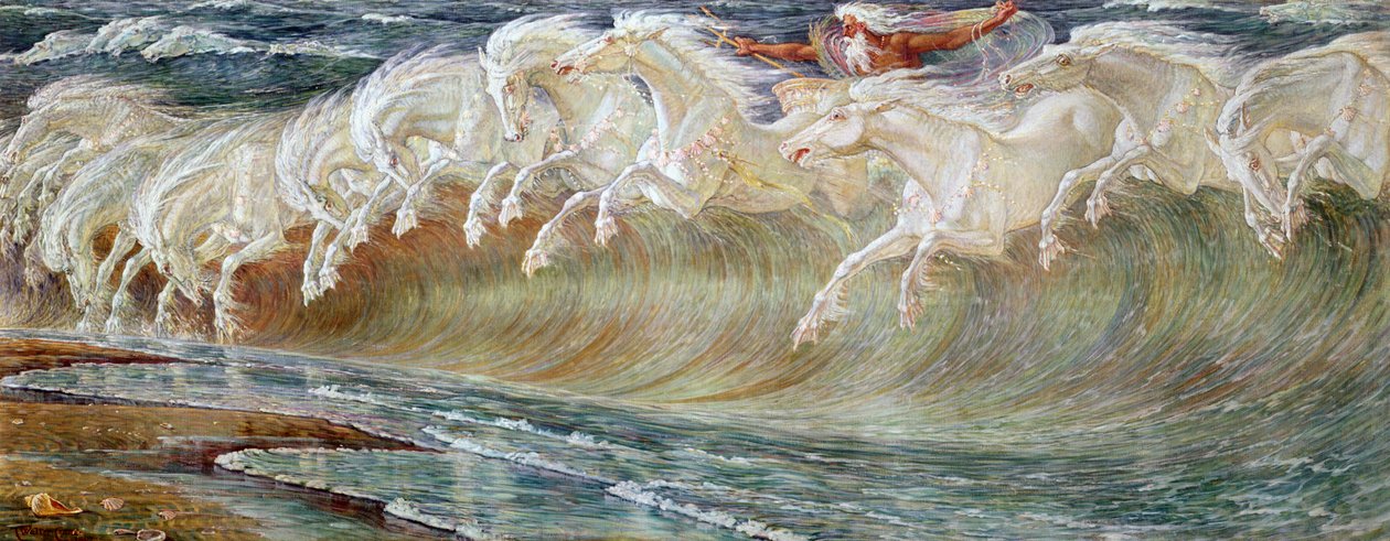 Neptuns Pferde, 1892 von Walter Crane