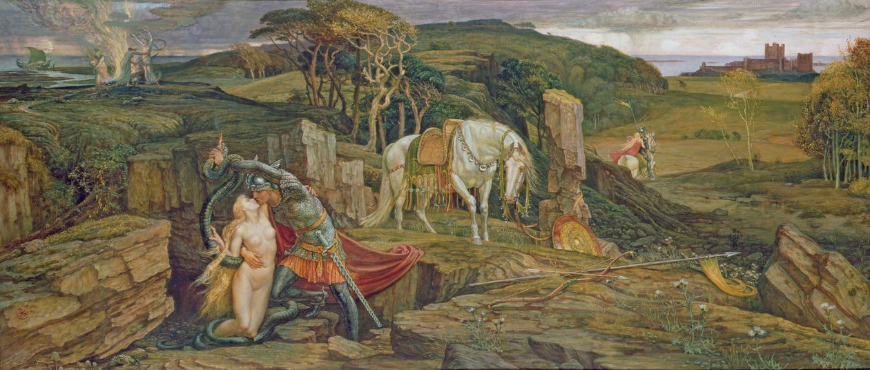 Der Laidly Wurm von Spindleston Heugh von Walter Crane