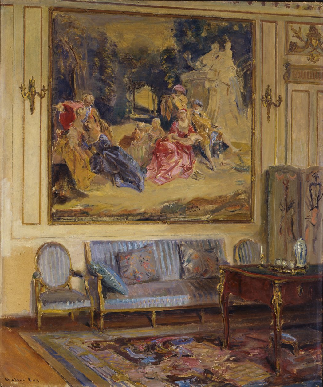 Boudoir, Schloss Chaalis, 1914 von Walter Gay