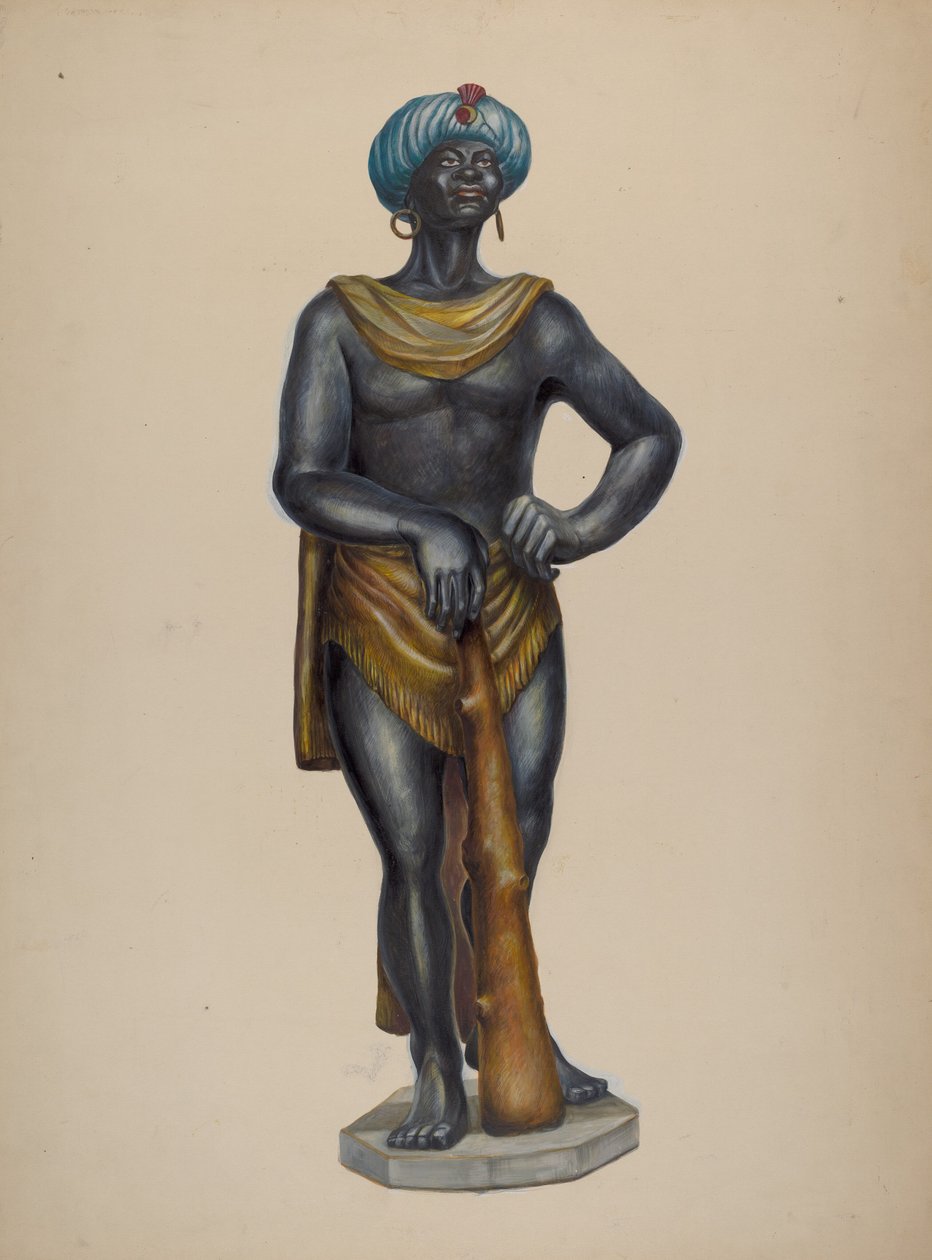 Nubische Sklavenfigur, ca. 1937 von Walter Hochstrasser