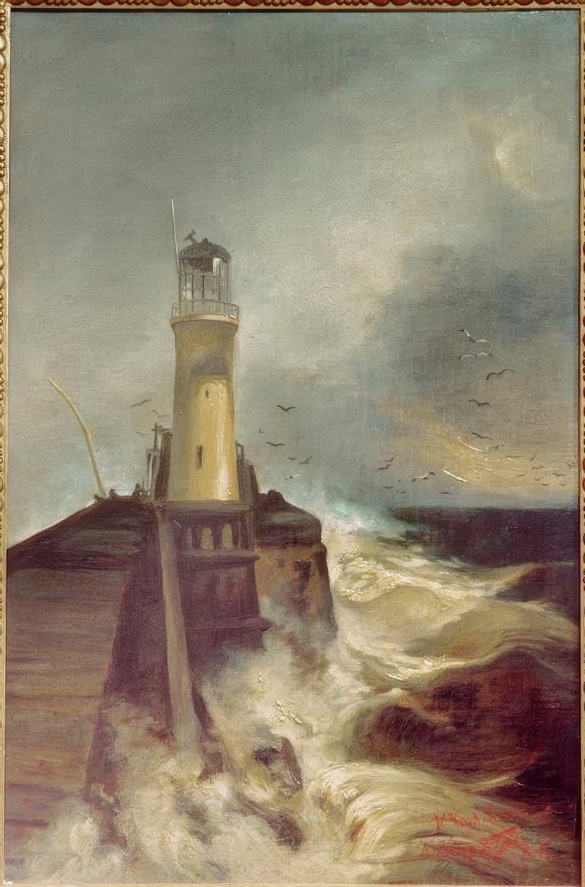 Mole mit Leuchtturm von Walter Leistikow