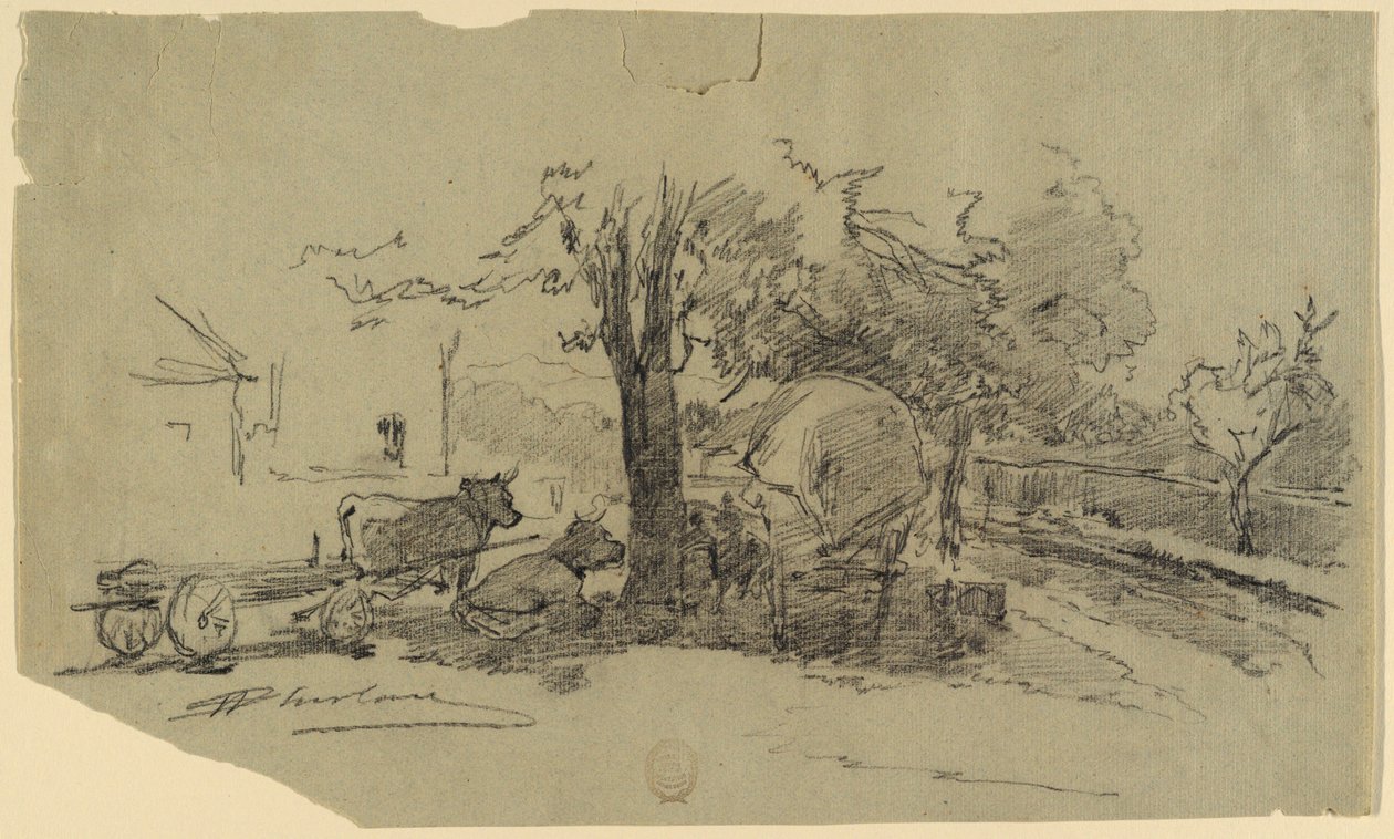 Ein Dorfplatz von Walter Shirlaw