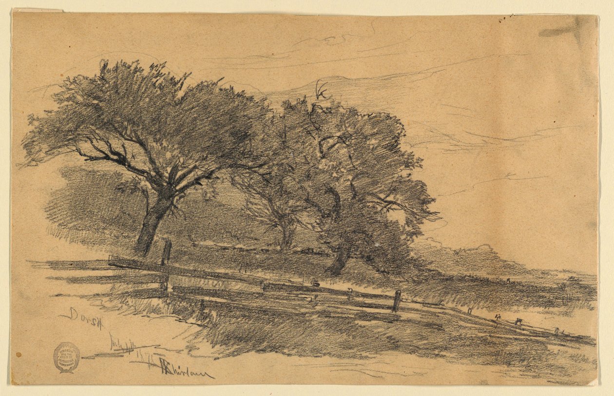 Landschaft in Dorset, Vermont von Walter Shirlaw