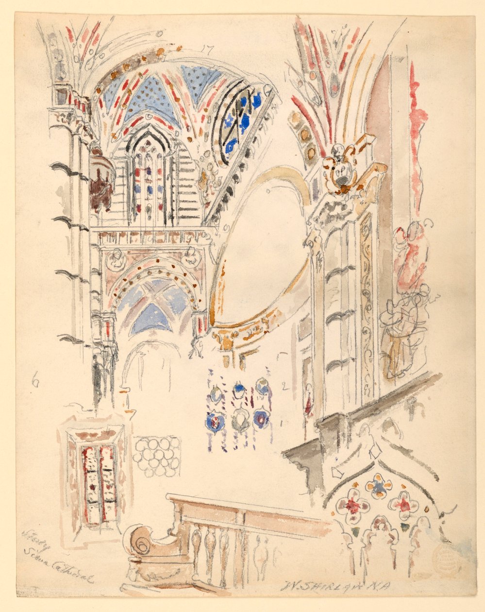 Studie des Doms von Siena von Walter Shirlaw