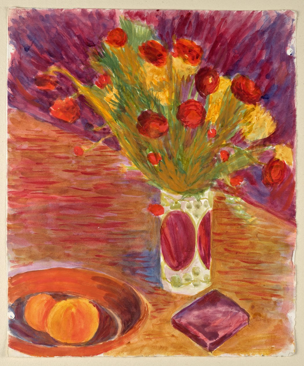 Blumenvase und Obstschale von Walther Gamerith