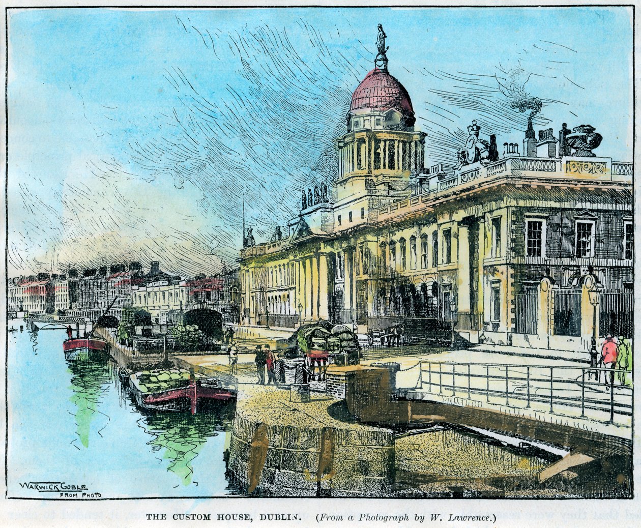 Das Zollhaus, Dublin, Irland, um 1890 von Warwick Goble