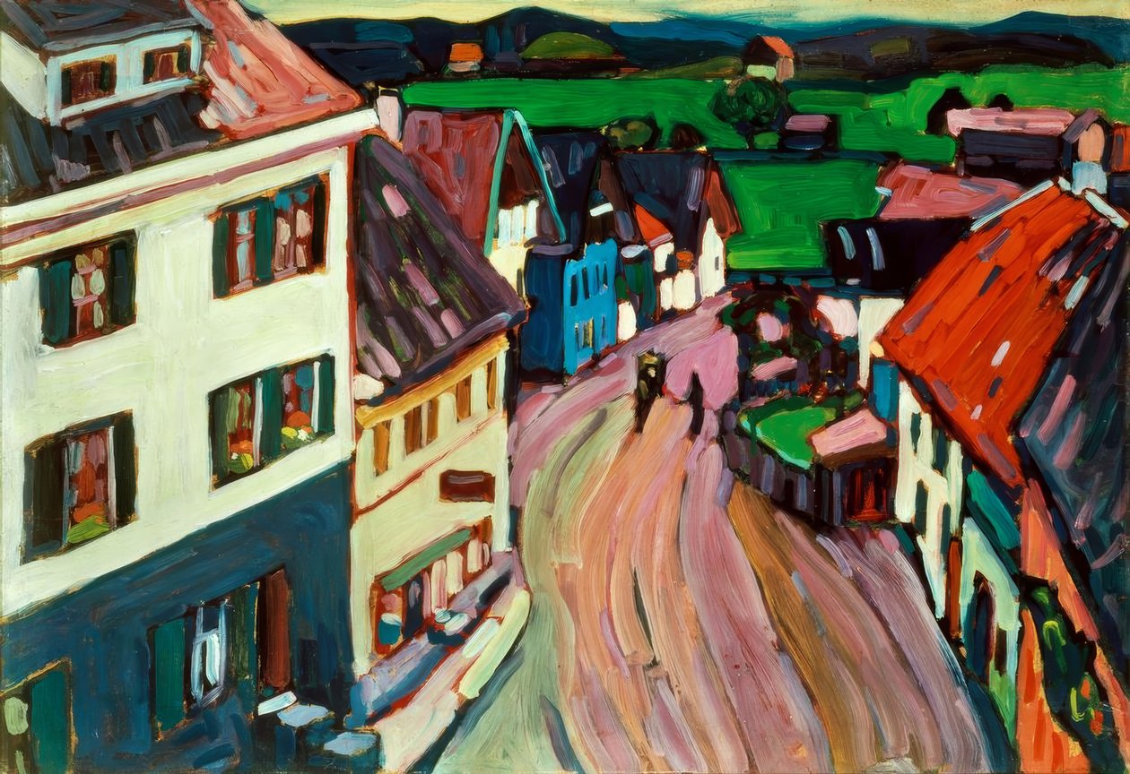 Blick aus dem Fenster des Griesbräu von Wassily Kandinsky