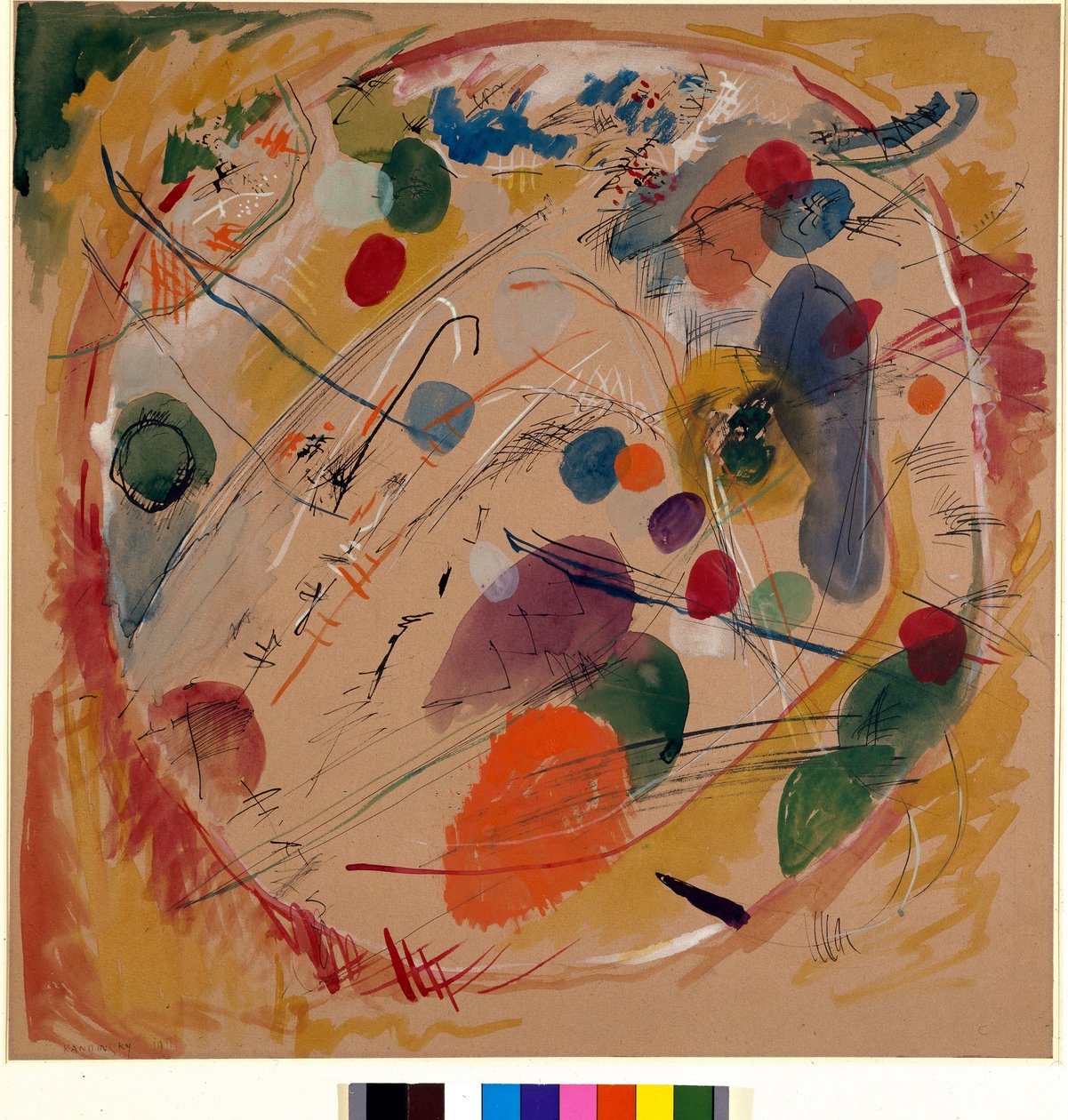 Expressionismus: „Im Kreis“ Aquarell von Wassily Kandinsky von Wassily Kandinsky
