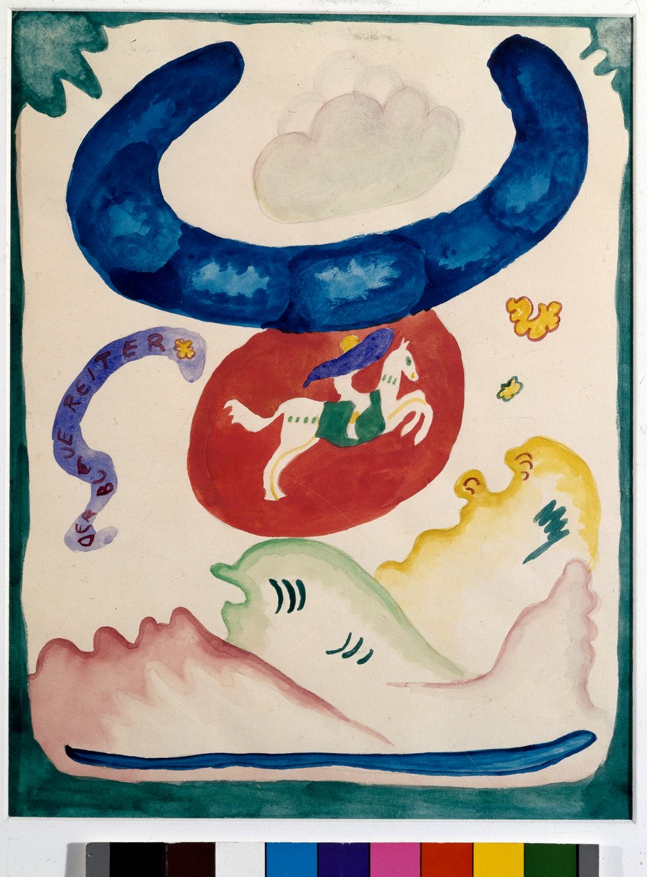 Expressionismus: Titelprojekt für den Almanach von „Der Blaue Reiter“ von Wassily Kandinsky