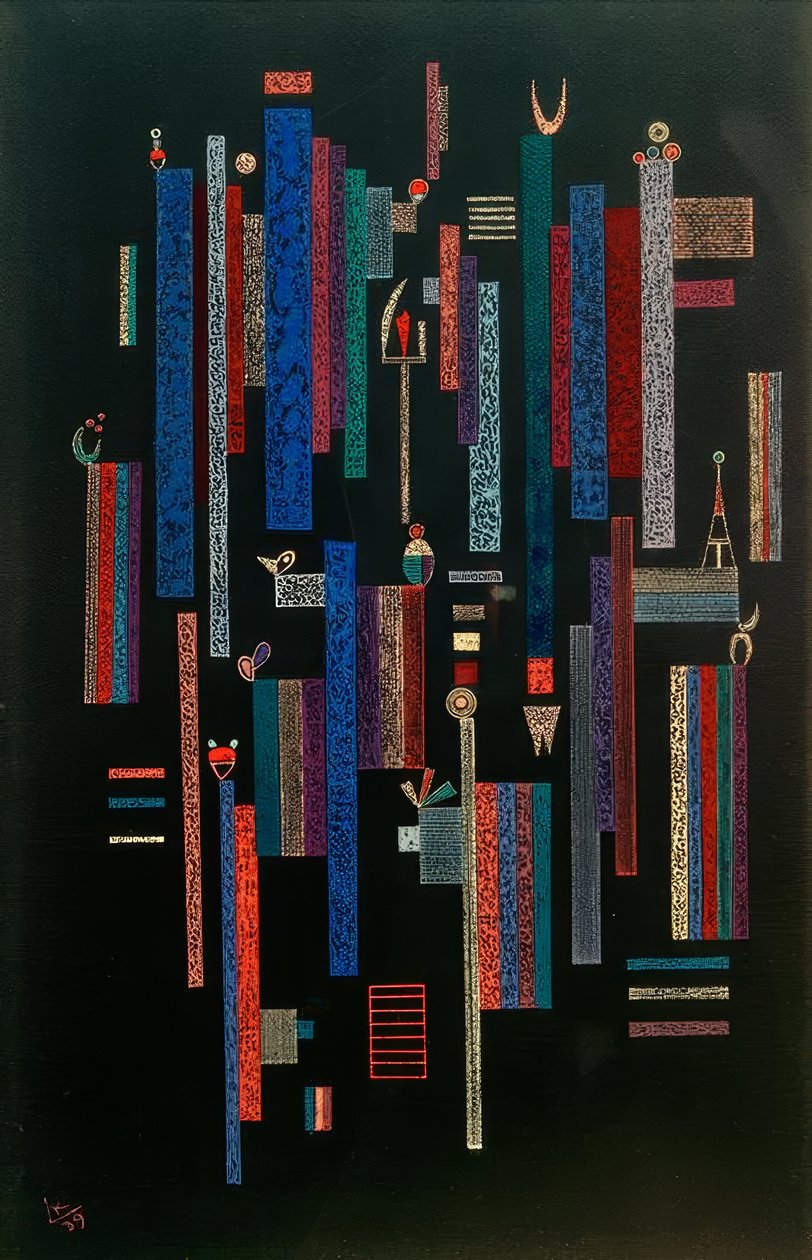 Jeu des verticales von Wassily Kandinsky