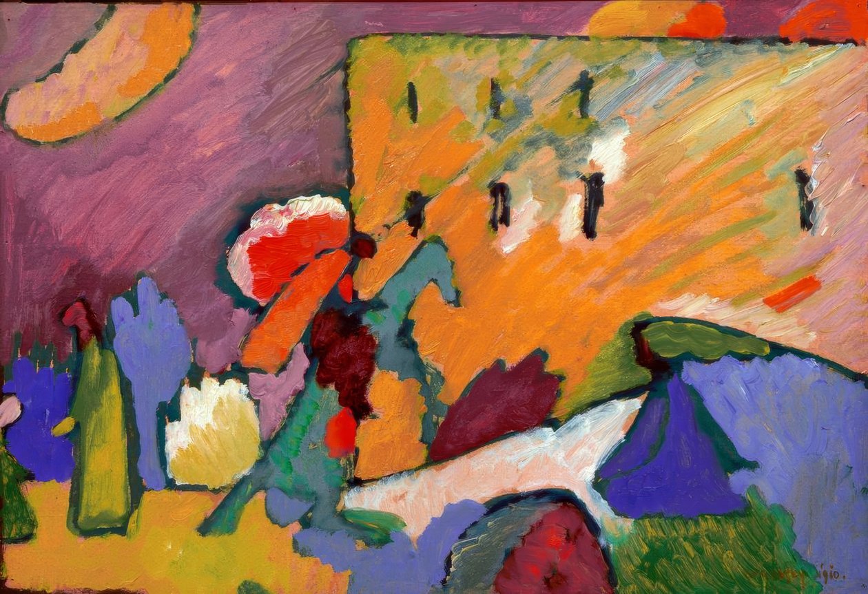 Studie zu Improvisation 3 (Reiter über der Brücke) von Wassily Kandinsky
