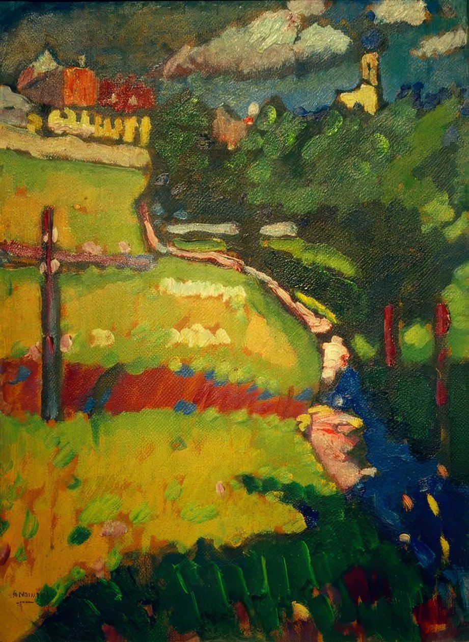 Studie zu Kirche in Murnau von Wassily Kandinsky