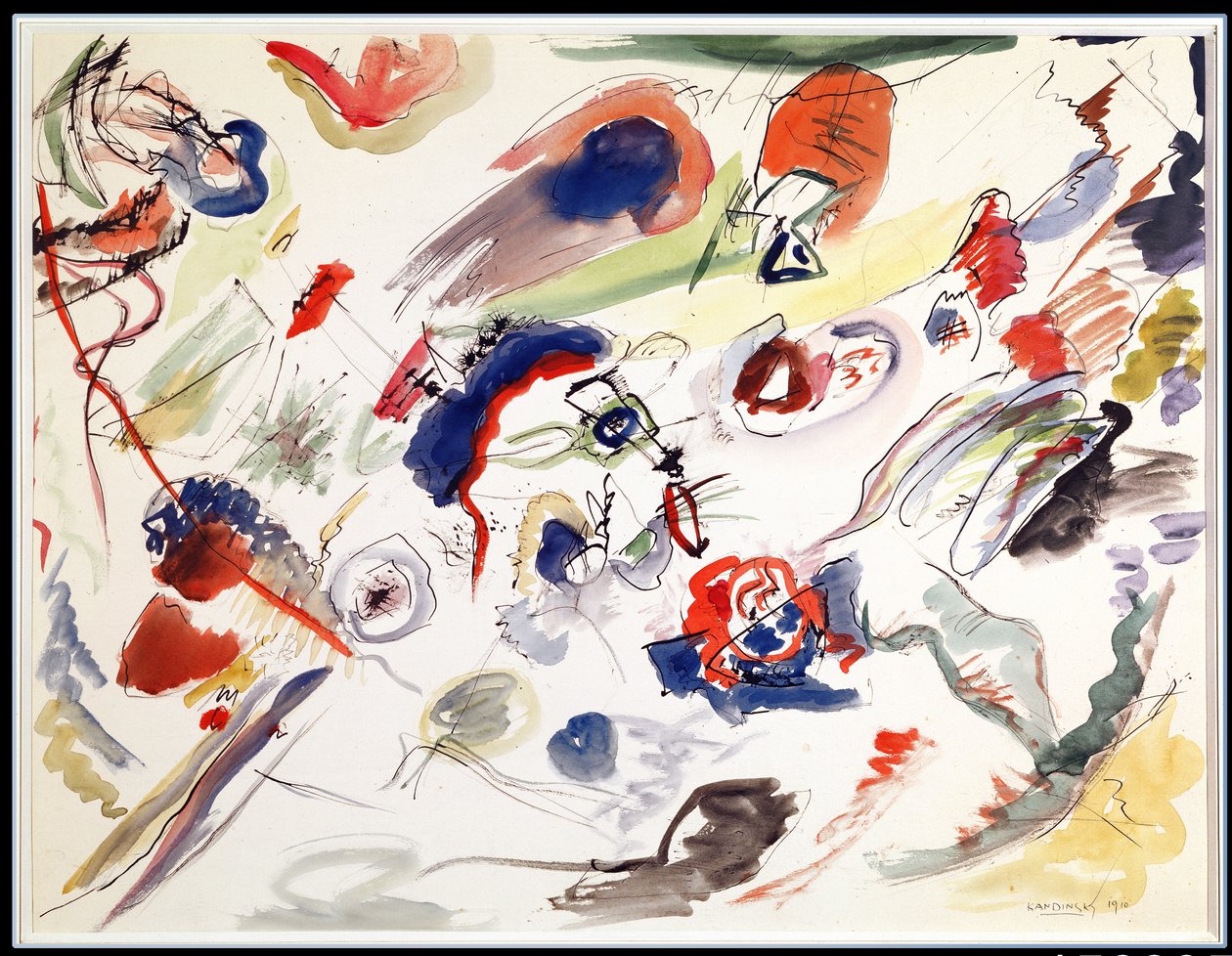 Ohne Titel - Erste Abstraktion, 1910 von Wassily Kandinsky
