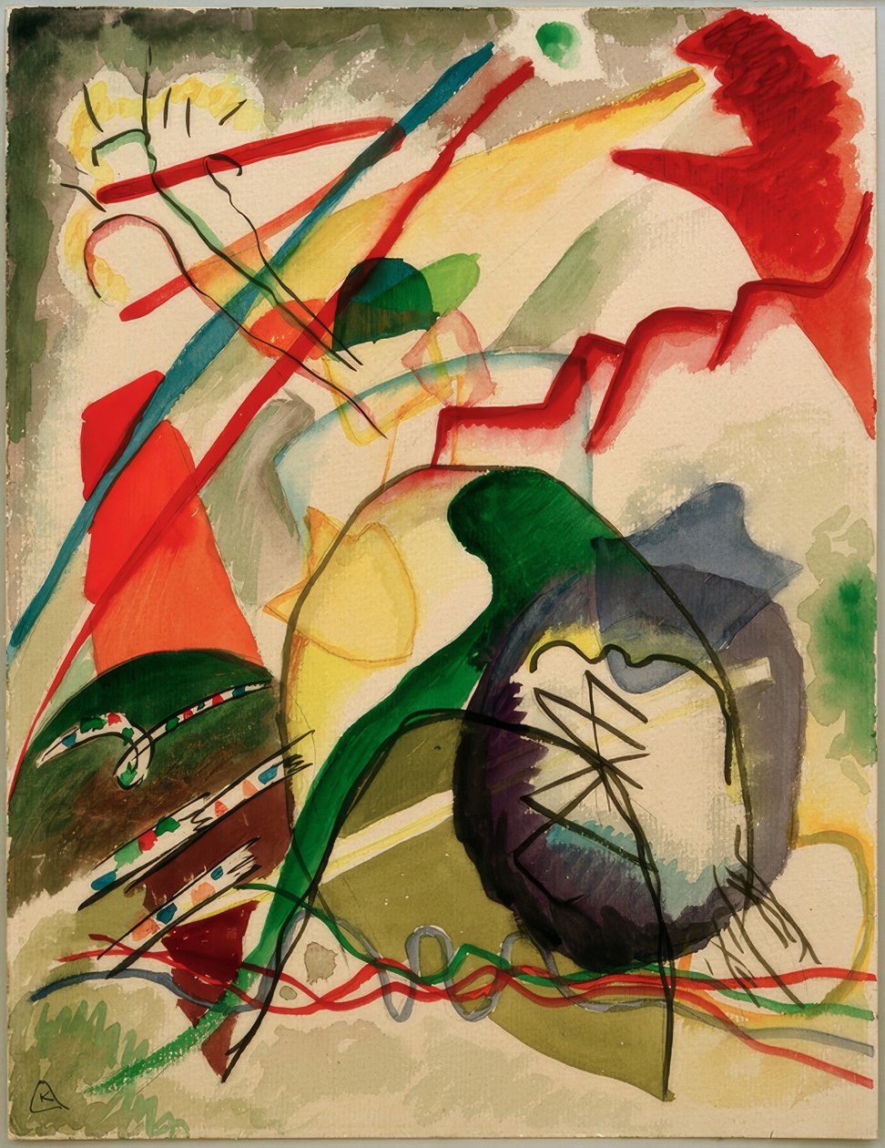 Entwurf zu Bild mit weißem Rand von Wassily Kandinsky