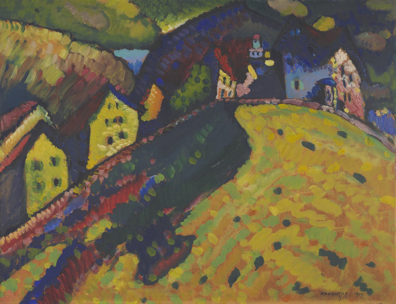 Häuser in Murnau, 1909 von Wassily Kandinsky