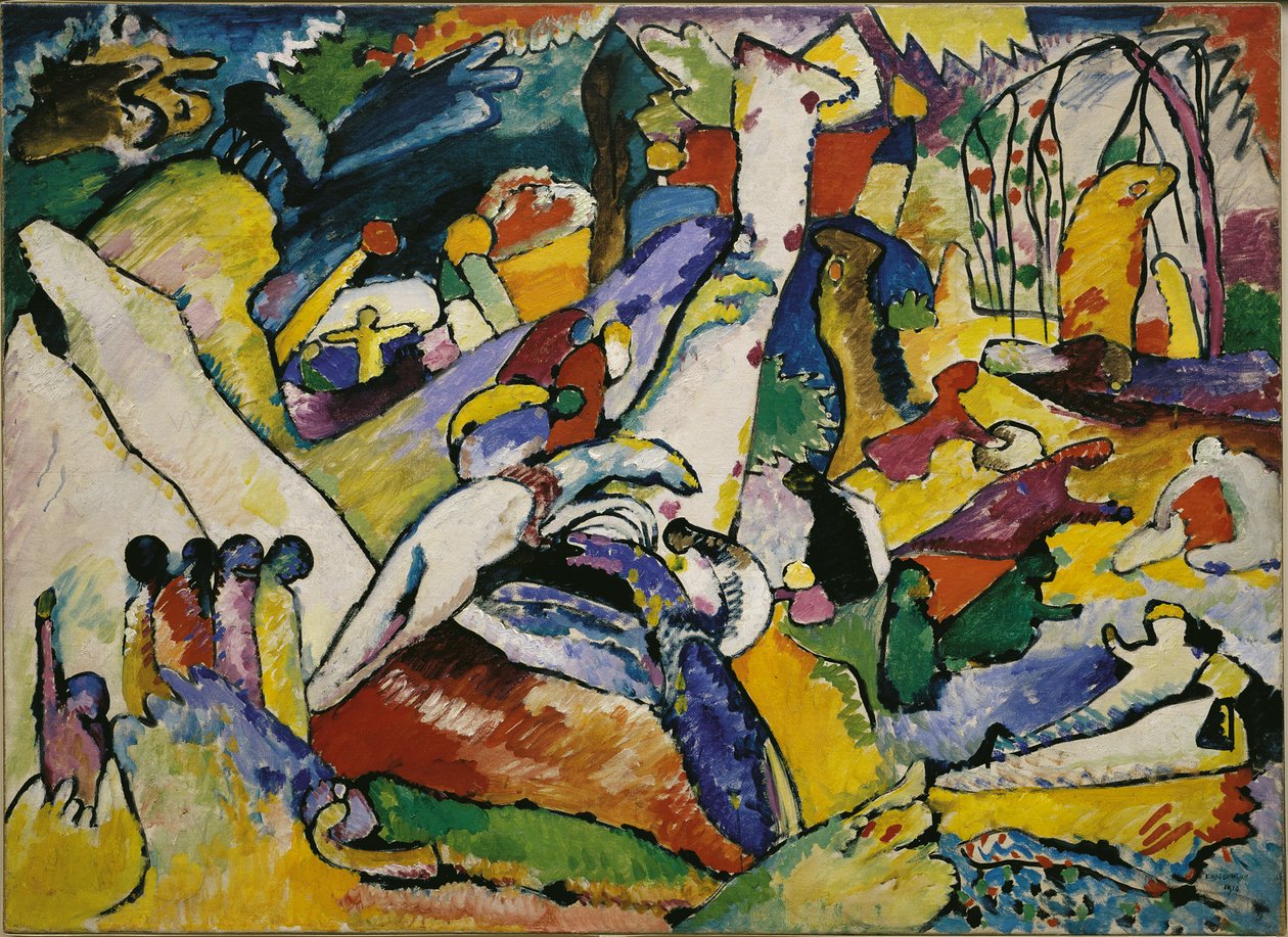 Skizze für Komposition II, 1909-1910 von Wassily Kandinsky