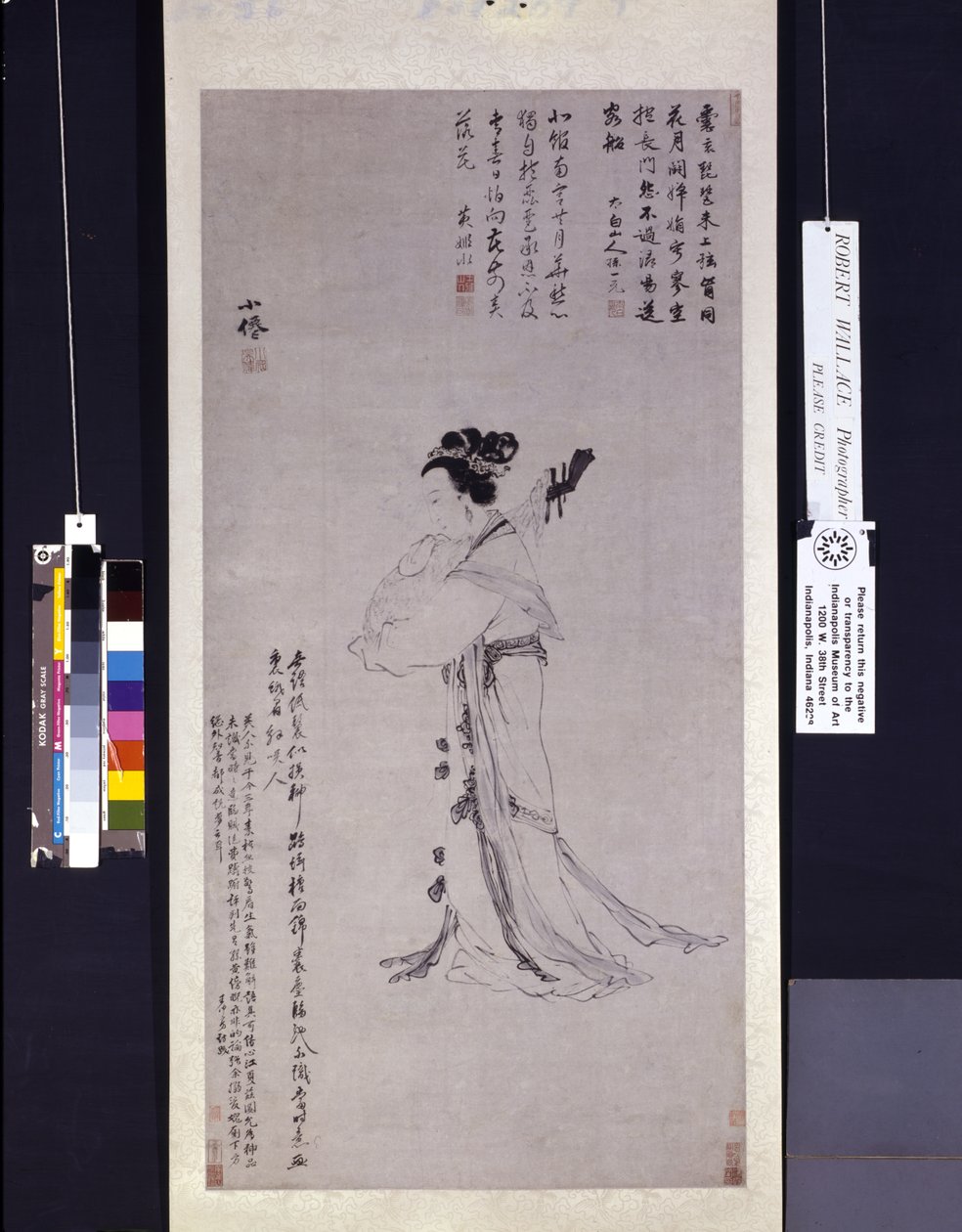 Dame mit einer Laute von Wei Wu